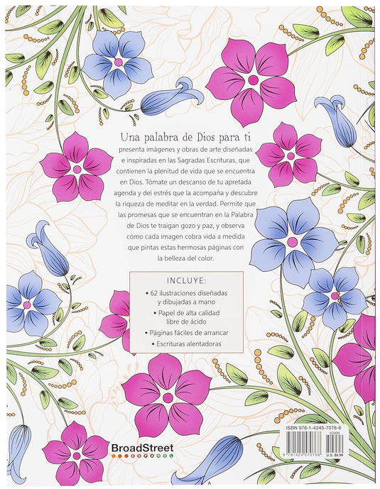 Una palabra de Dios para ti: Libro para colorear