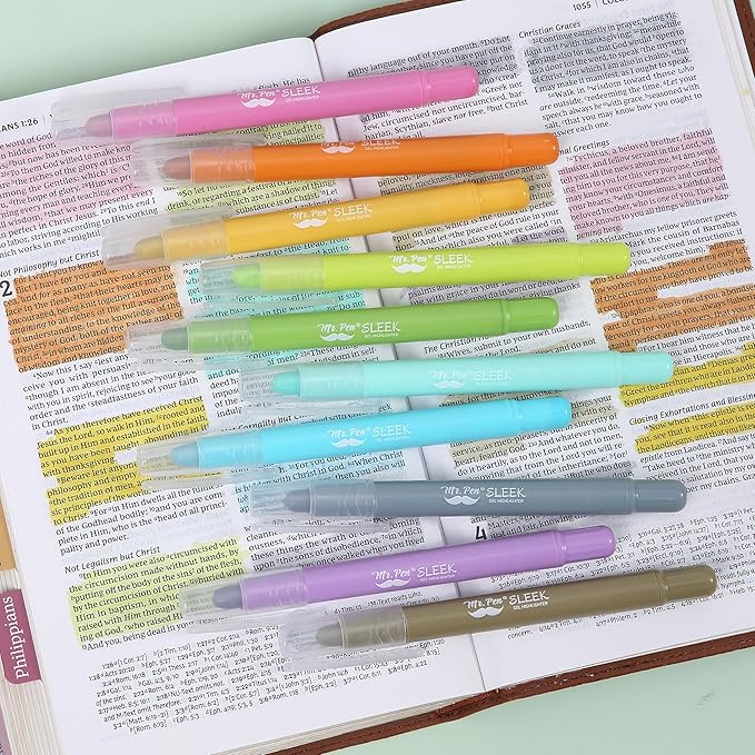 Cargue la imagen en el visor de la galería, Paquete de 10 marcadores de gel para biblia Mr. Pen
