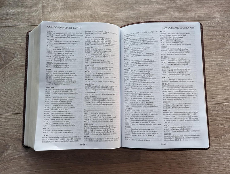 Cargue la imagen en el visor de la galería, Biblia NTV, Tamaño Manual, Letra Súper Gigante, imitación piel café Cruz
