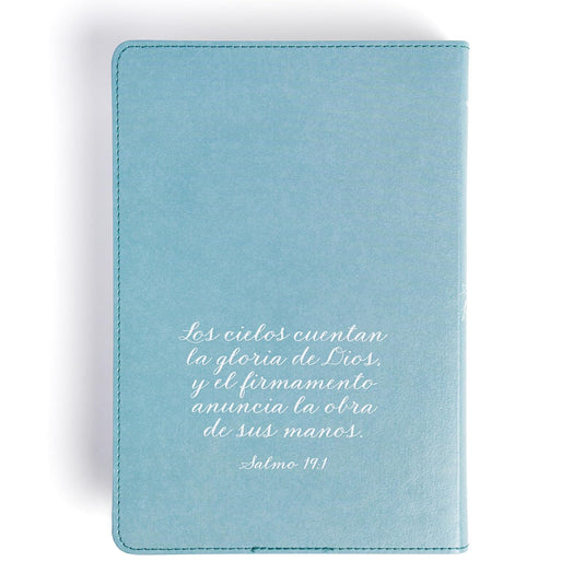 Biblia RVR 1960, Letra Grande, Tamaño Manual, edición especial, símil piel aqua