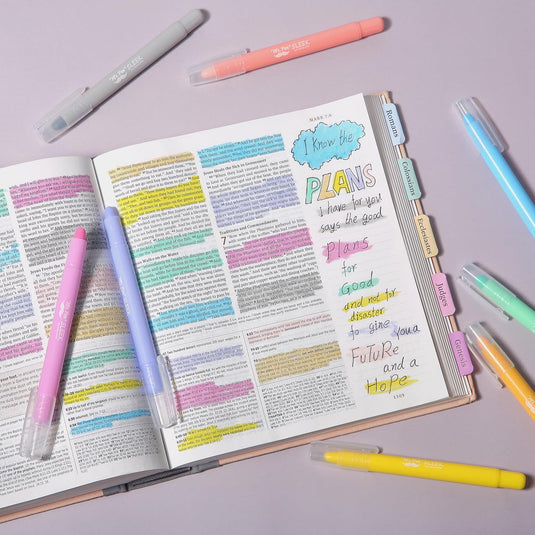 Paquete de 8 marcadores de gel para biblia Mr. Pen