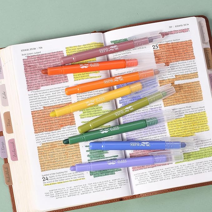 Cargue la imagen en el visor de la galería, Paquete de 8 marcadores de gel para biblia Mr. Pen
