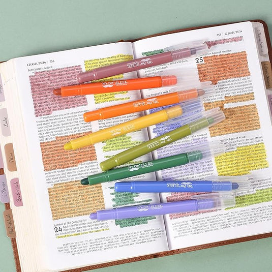 Paquete de 8 marcadores de gel para biblia Mr. Pen