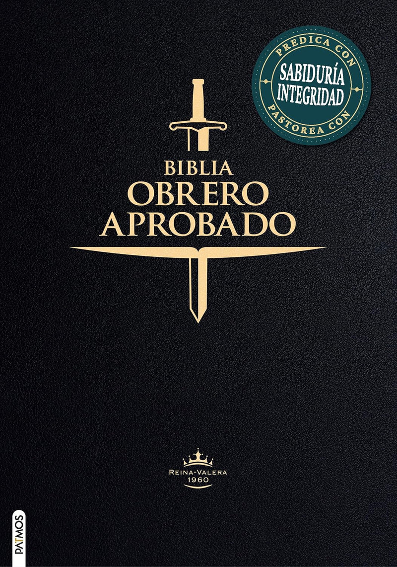 Cargue la imagen en el visor de la galería, Biblia Obrero Aprobado RVR 1960, imitación piel negro
