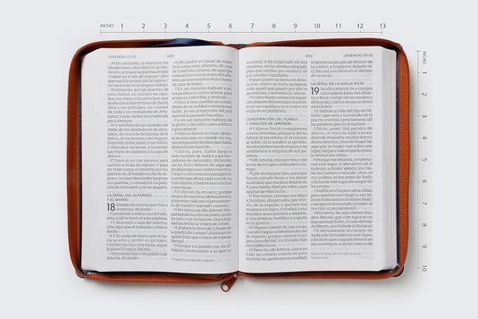 Biblia RVR 1960, Letra Súper Gigante, Cierre zíper, imitación piel azul