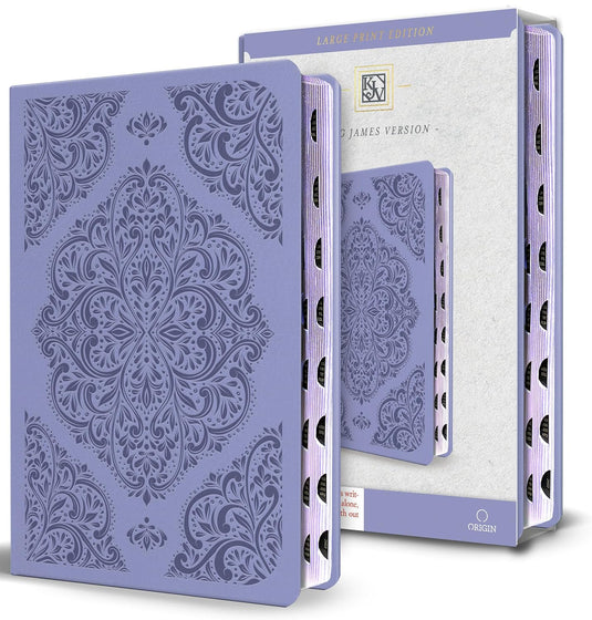 KJV Holy Bible, Large Print Medium Format, Index, Lavender Faux Leather  (Biblia en inglés)
