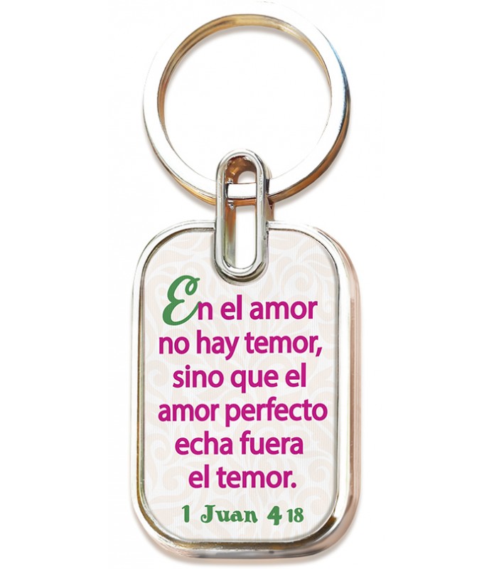 Cargue la imagen en el visor de la galería, Llavero 3D Tulipanes con versículo bíblico
