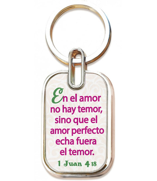 Llavero 3D Tulipanes con versículo bíblico