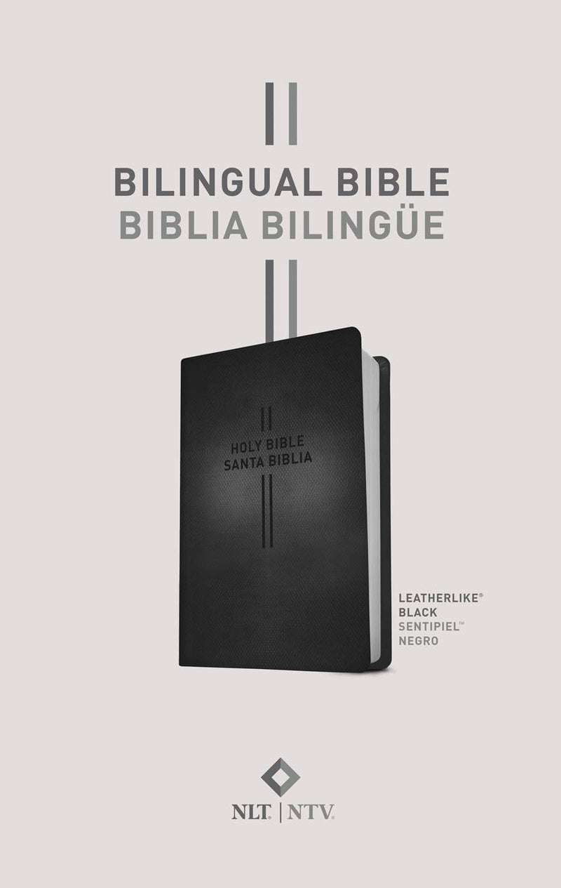 Cargue la imagen en el visor de la galería, Bilingual Bible / Biblia bilingüe NLT/NTV, imitación piel negro
