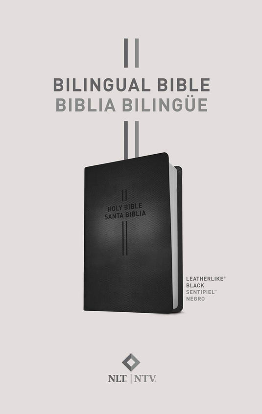 Bilingual Bible / Biblia bilingüe NLT/NTV, imitación piel negro