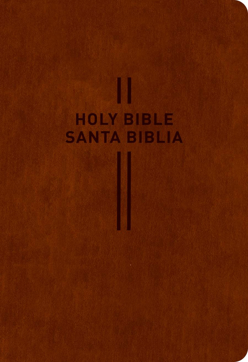 Cargue la imagen en el visor de la galería, Bilingual Bible / Biblia bilingüe NLT/NTV, imitación piel café
