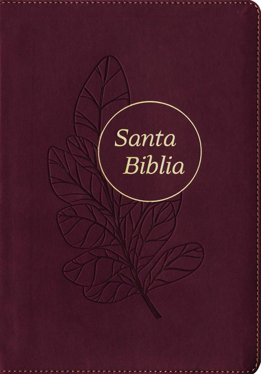 Biblia RVR 1960, Edición de referencia, ultrafina, Letra Grande, imitación piel ciruela