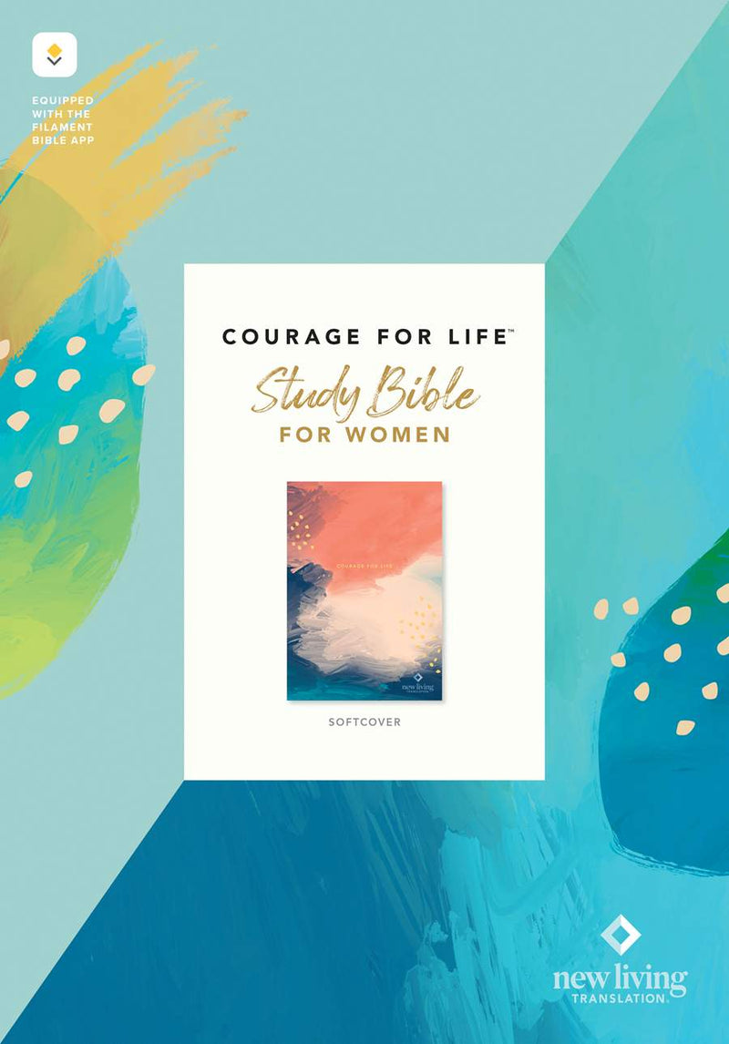 Cargue la imagen en el visor de la galería, NLT Courage For Life Study Bible for Women, Filament Enabled (Softcover)
