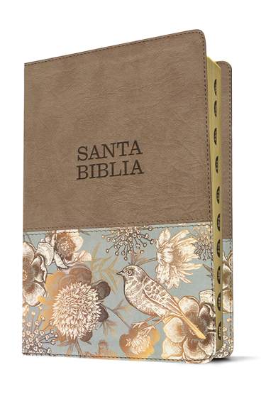 Cargue la imagen en el visor de la galería, Biblia NTV, Letra Súper Gigante, con índice, imitación piel beige pájaro
