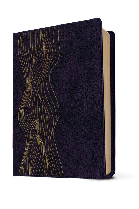 Biblia de estudio del Diario Vivir RVR 1960, imitación piel morado oscuro