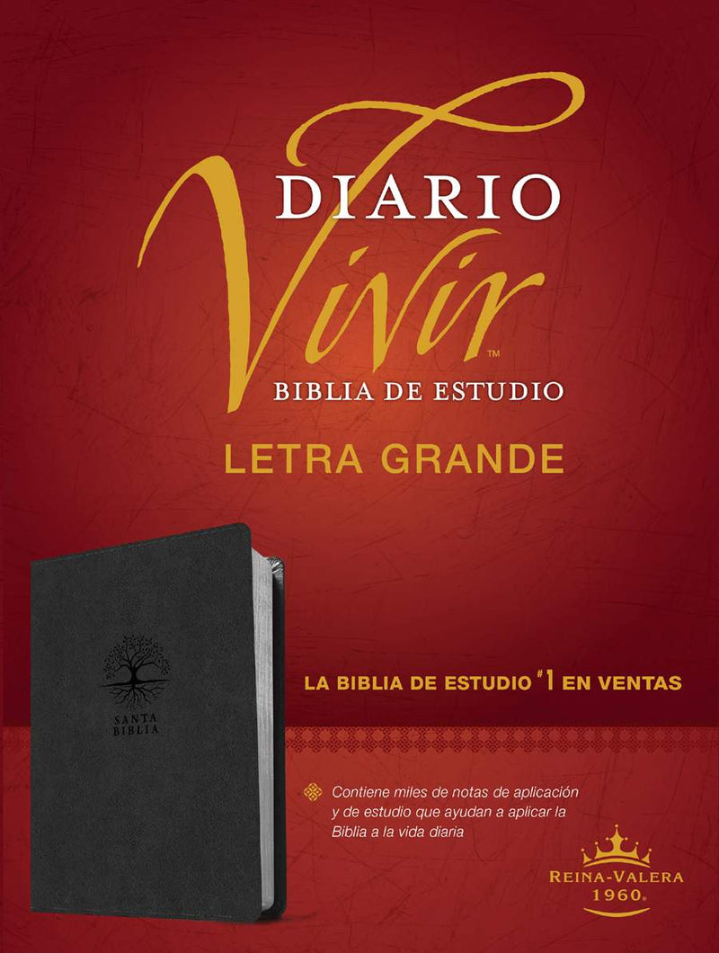 Cargue la imagen en el visor de la galería, Biblia de estudio del Diario Vivir RVR 1960, Letra Grande, imitación piel negra
