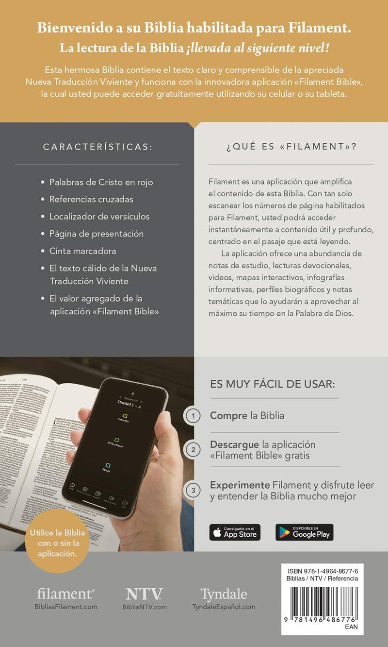 Cargue la imagen en el visor de la galería, Biblia ultrafina NTV, con Filament, imitación piel café
