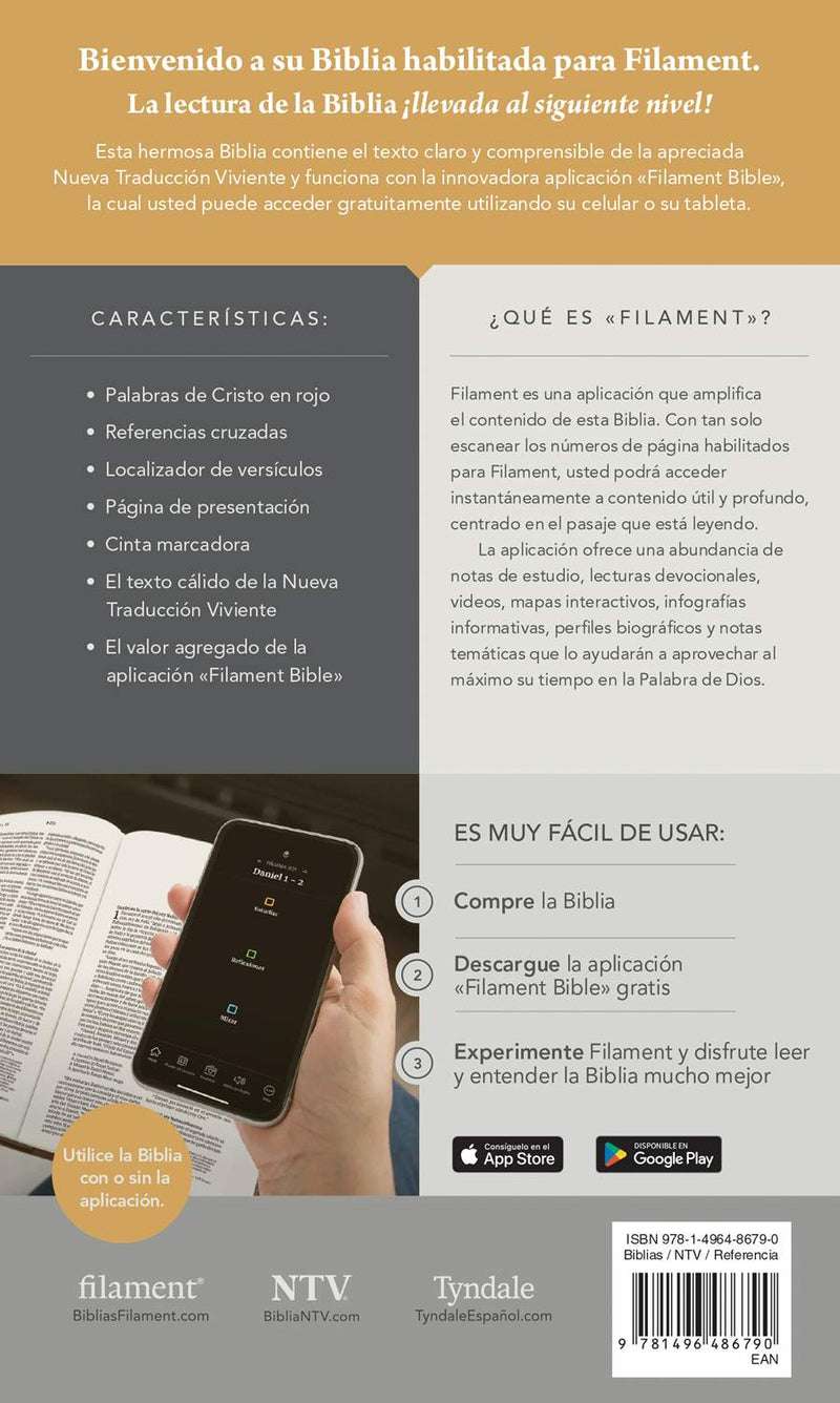 Cargue la imagen en el visor de la galería, Biblia ultrafina NTV, con Filament, imitación piel negro
