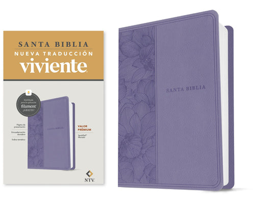 Biblia NTV con Filament valor premium, SentiPiel morado
