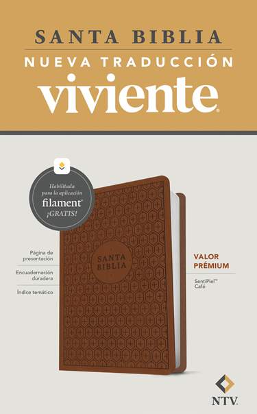 Cargue la imagen en el visor de la galería, Biblia NTV con Filament valor premium, SentiPiel café

