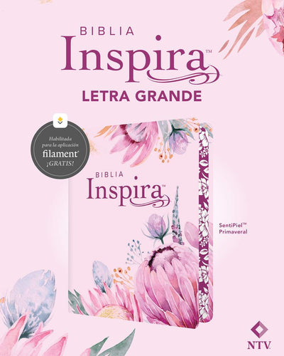 Biblia Inspira con Filament NTV, Letra Grande (SentiPiel Primaveral)