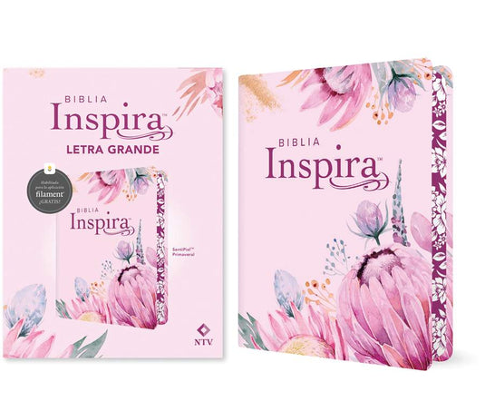 Biblia Inspira con Filament NTV, Letra Grande (SentiPiel Primaveral)