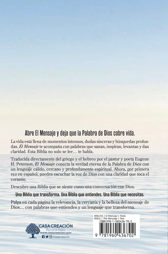 Biblia El Mensaje, Tapa dura Ocean Blue