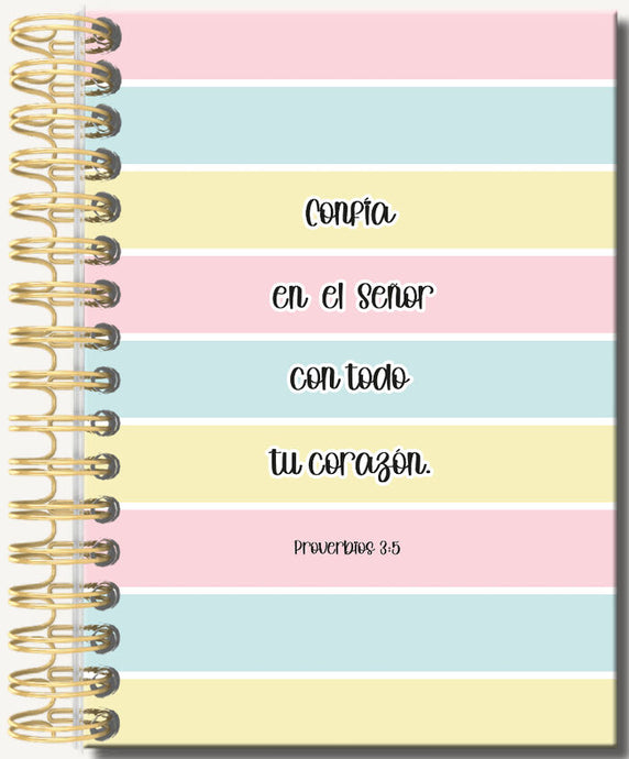 Libreta de resortes- Confía en el Señor con todo tu corazón