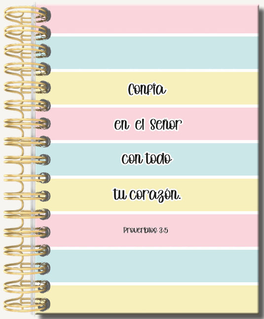 Libreta de resortes- Confía en el Señor con todo tu corazón