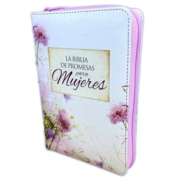 Cargue la imagen en el visor de la galería, Biblia de Promesas para mujeres RVR 1960, cierre zíper, i/piel floral
