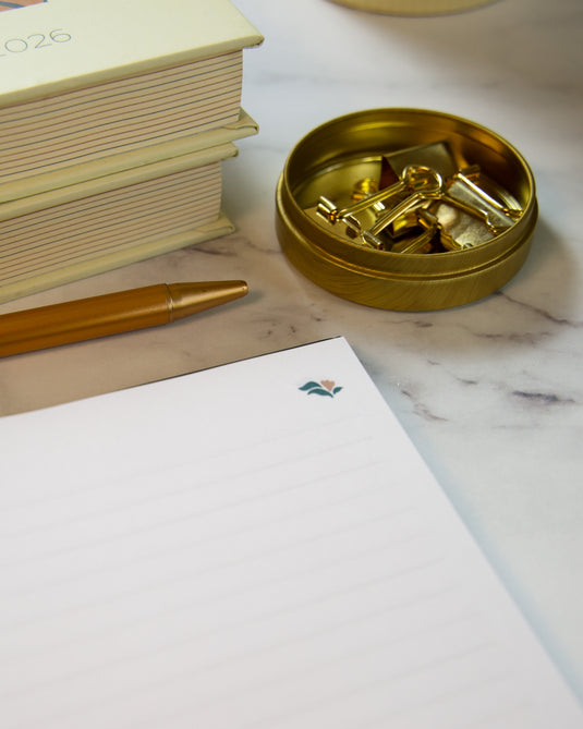 Libreta tapa dura verde Flor