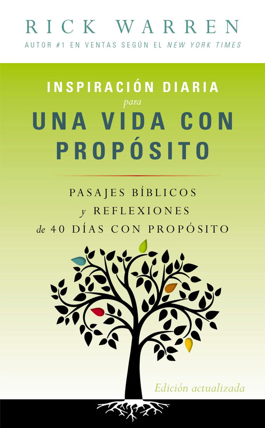 Inspiración diaria para una vida con propósito: Versículos bíblicos y reflexiones de los 40 días con propósito de Rick Warren (Ed. Bolsillo)