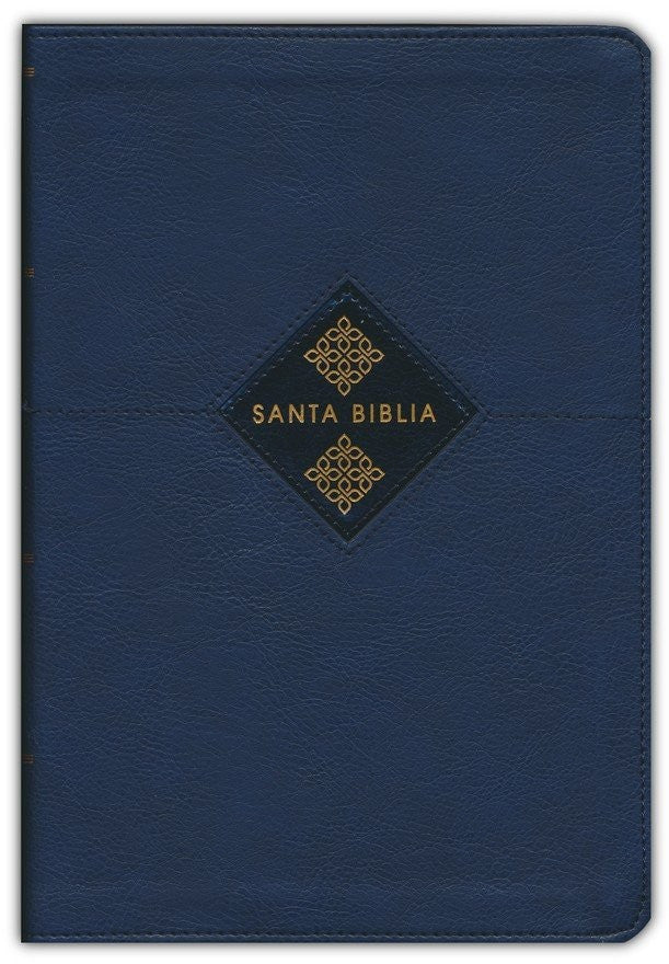 Cargue la imagen en el visor de la galería, Biblia de Estudio Gracia y Verdad NBLA, imitación piel azul marino, Interior a dos colores
