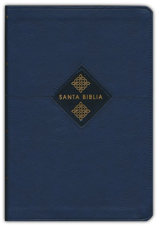 Biblia de Estudio Gracia y Verdad NBLA, imitación piel azul marino, Interior a dos colores