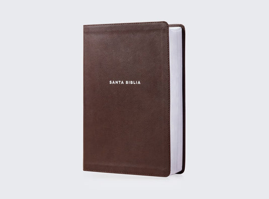 Biblia de Estudio actualizada NVI, Revisión 2022, Letra Grande, imitación piel café