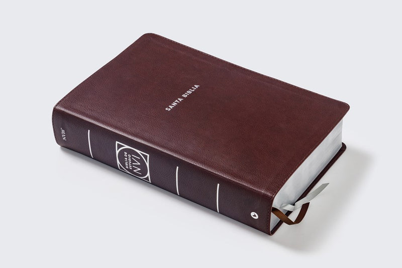 Cargue la imagen en el visor de la galería, Biblia de Estudio actualizada NVI, Revisión 2022, Letra Grande, imitación piel café
