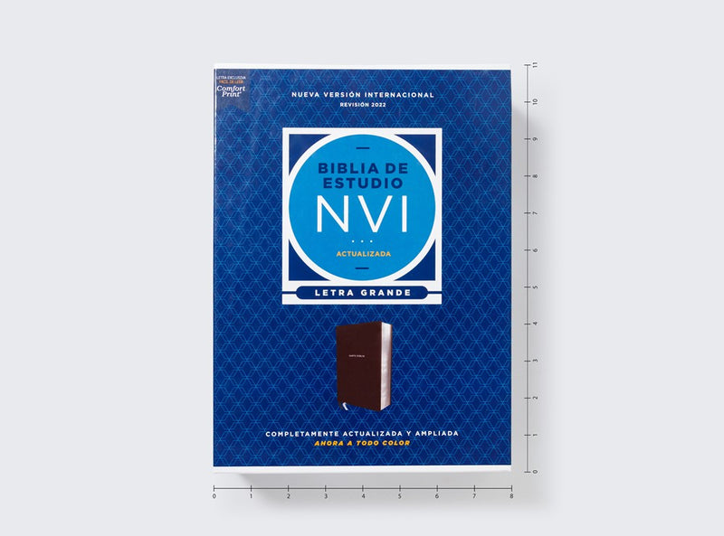 Cargue la imagen en el visor de la galería, Biblia de Estudio actualizada NVI, Revisión 2022, Letra Grande, imitación piel café
