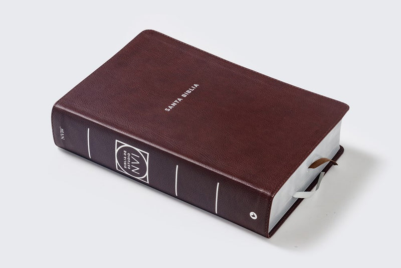 Cargue la imagen en el visor de la galería, Biblia de Estudio actualizada NVI, Revisión 2022, Letra Grande, con índice, imitación piel café
