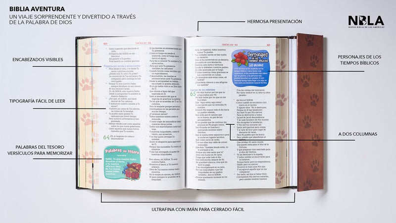 Cargue la imagen en el visor de la galería, Biblia Aventura NBLA, Interior a color, Tapa dura, Cierre Magnético, Comfort Print
