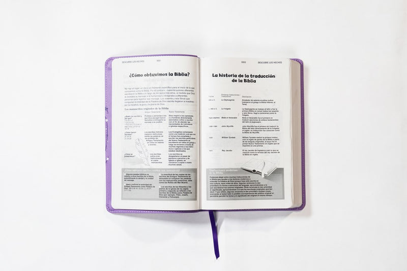 Cargue la imagen en el visor de la galería, Biblia para niños NVI, Revisión 2022, imitación piel lavanda estrellas

