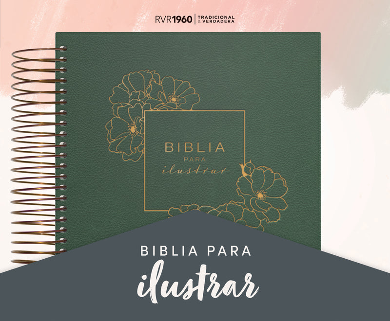 Cargue la imagen en el visor de la galería, Biblia para Ilustrar RVR 1960 simil piel - Verde
