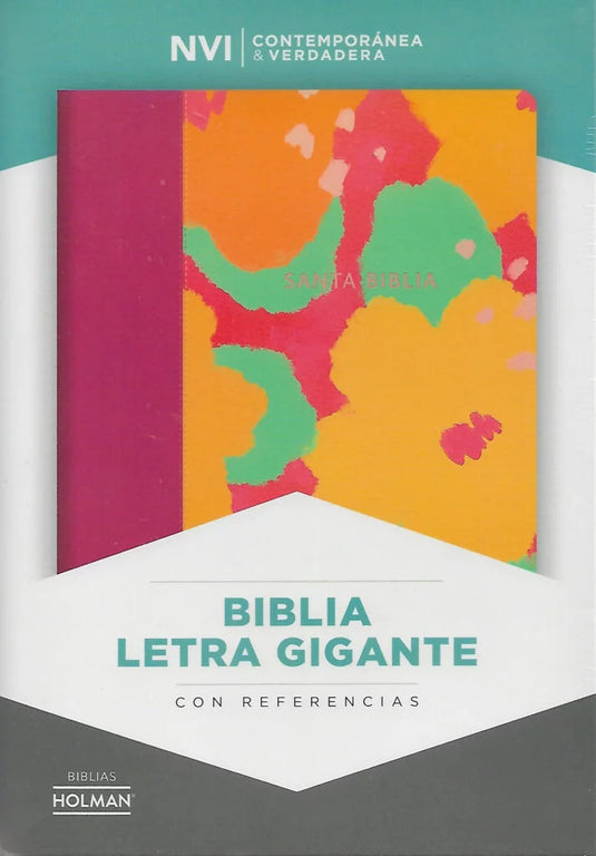 Biblia NVI, Letra Gigante, símil piel Floral