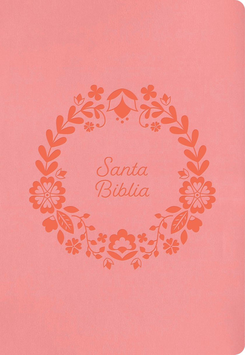 Cargue la imagen en el visor de la galería, Santa Biblia RVR 1960 para regalos y premios, símil piel rosa
