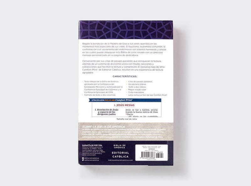 Cargue la imagen en el visor de la galería, Biblia Católica Regalos y Ceremonias, piel reciclada rosado
