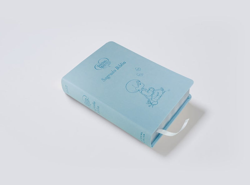 Cargue la imagen en el visor de la galería, Biblia Católica, Precious Moments™, Leathersoft, Azul celeste, Comfort Print
