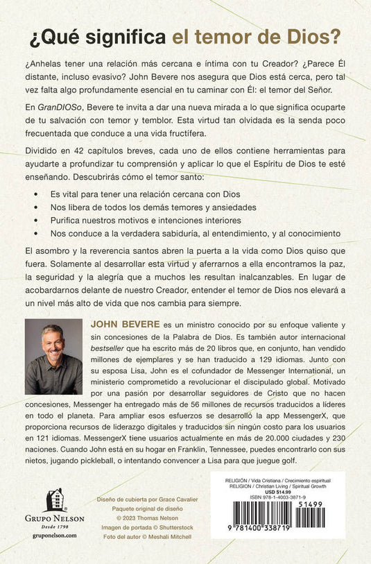 GranDIOSo : La manera asombrosa en que un sano temor de Dios transforma tu vida