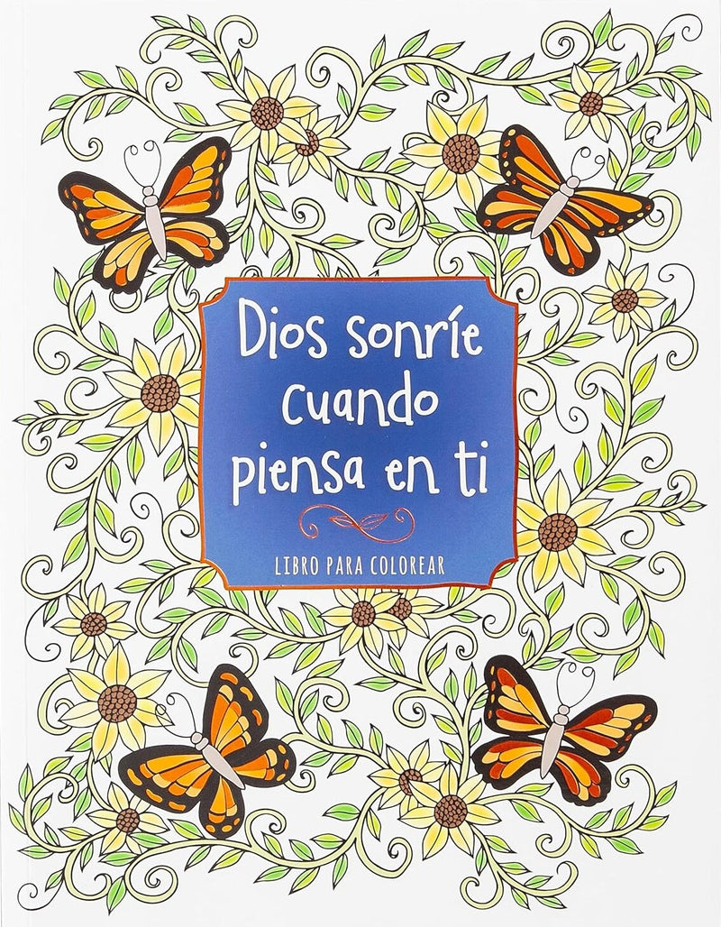 Cargue la imagen en el visor de la galería, Dios sonríe cuando piensa en ti: Libro para colorear
