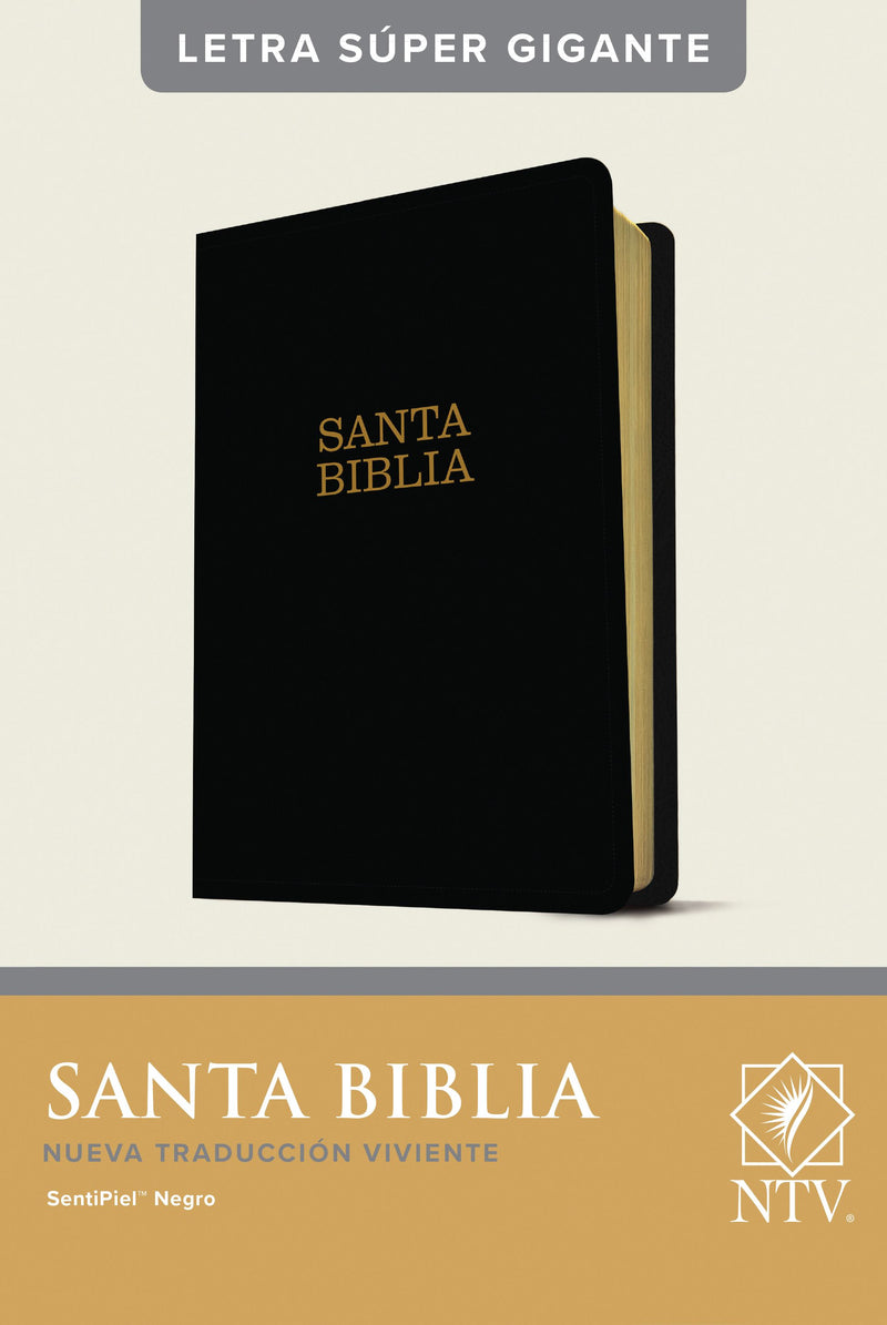 Cargue la imagen en el visor de la galería, Biblia NTV, Letra Súper Gigante, imitación piel negro
