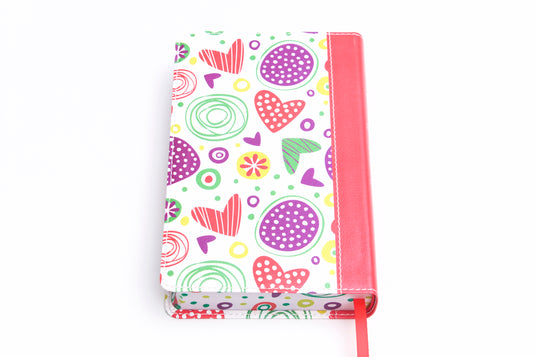 Biblia Luz En Mi Camino Corazones NVI Multicolor, imitación piel corazones