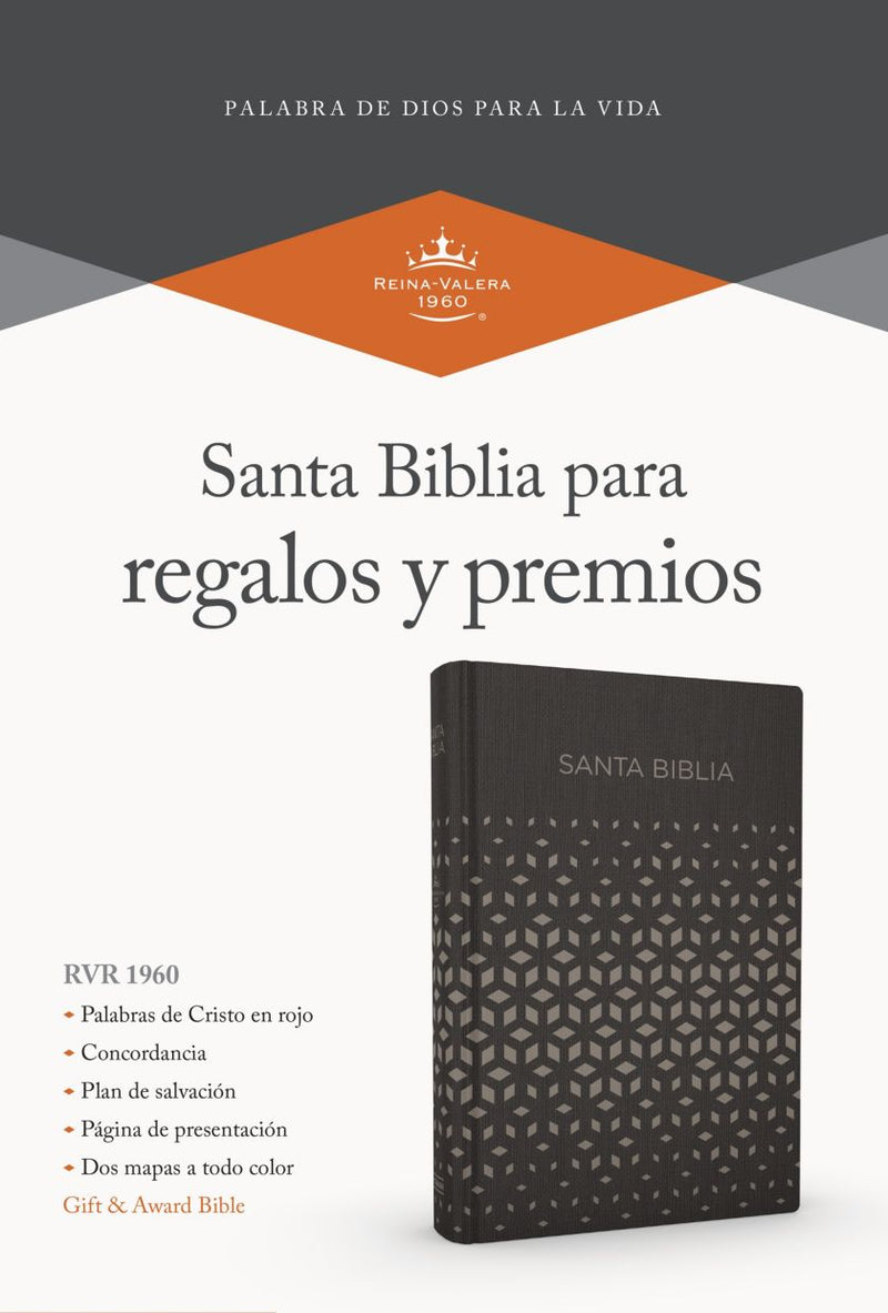 Cargue la imagen en el visor de la galería, Santa Biblia RVR 1960 para regalos y premios, Símil piel negro/plata
